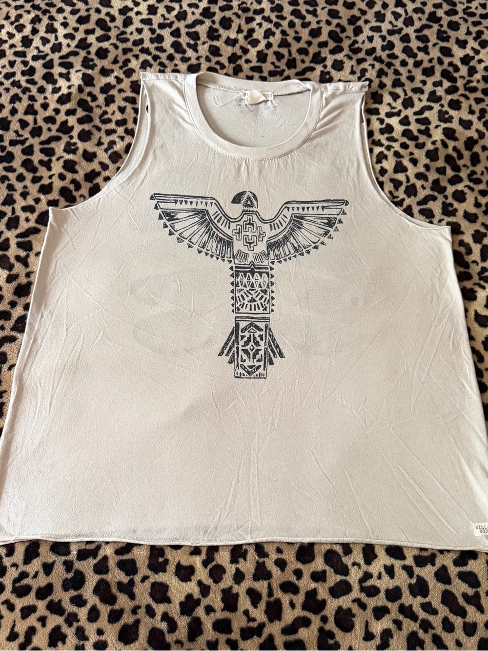 Billabong Stone Beige Crewneck Tee with Branded Neck Label